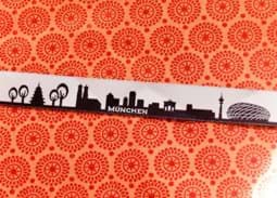 Zeige Details für 1m SKYLINE Webband - 16mm breit - MÜNCHEN schwarz/weiß Bild von 1m SKYLINE Webband - 16mm breit - MÜNCHEN schwarz/weiß