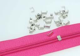 Zeige Details für 3mm Reißverschluss-Endstücke - silber - 10g (ca. 140 Stück) Bild von 3mm Reißverschluss-Endstücke - silber - 10g (ca. 140 Stück)