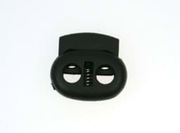 Zeige Details für Kordelstopper - 2-Loch - bis 3mm - schwarz - 18mm breit - 10 Stück Bild von Kordelstopper - 2-Loch - bis 3mm - schwarz - 18mm breit - 10 Stück