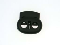 Zeige Details für Kordelstopper - 2-Loch - bis 5mm - schwarz - 23mm breit - 10 Stück Bild von Kordelstopper - 2-Loch - bis 5mm - schwarz - 23mm breit - 10 Stück