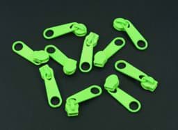 Zeige Details für Zipper für 5mm Reißverschlüsse, Farbe: neongrün - 10 Stück Bild von Zipper für 5mm Reißverschlüsse, Farbe: neongrün - 10 Stück