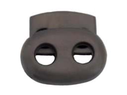 Zeige Details für Kordelstopper - 2-Loch - bis 5mm - dunkelgrau - 23mm breit - 10 Stück Bild von Kordelstopper - 2-Loch - bis 5mm - dunkelgrau - 23mm breit - 10 Stück