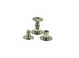Zeige Details für Chicagoschrauben / Buchschrauben - 9mm Kopf - Messing vernickelt - 10 Stück Bild von Chicagoschrauben / Buchschrauben - 9mm Kopf - Messing vernickelt - 10 Stück