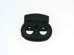 Zeige Details für Kordelstopper - 2-Loch - bis 4mm - schwarz - 20mm breit - 100 Stück Bild von Kordelstopper - 2-Loch - bis 4mm - schwarz - 20mm breit - 100 Stück