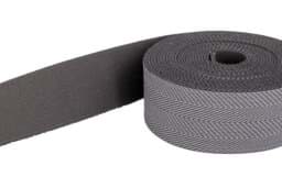 Zeige Details für *Abverkauf* 1m Gürtelband / Taschenband - 40mm breit - Fischgrät grau 257 Bild von *Abverkauf* 1m Gürtelband / Taschenband - 40mm breit - Fischgrät grau 257