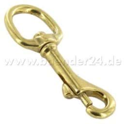 Zeige Details für Bolzenkarabiner 8,3cm aus Messing, mit Rundwirbel - 10 Stück Bild von Bolzenkarabiner 8,3cm aus Messing, mit Rundwirbel - 10 Stück