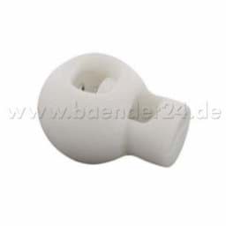 Zeige Details für 20mm Kordelstopper mit 5mm Durchlass, Kugelform, weiß, 1 Loch - 10 Stück Bild von 20mm Kordelstopper mit 5mm Durchlass, Kugelform, weiß, 1 Loch - 10 Stück