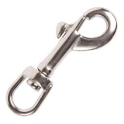 Zeige Details für Bolzenkarabiner aus Edelstahl (V4A) - 8cm lang mit Rundwirbel - 10 Stück Bild von Bolzenkarabiner aus Edelstahl (V4A) - 8cm lang mit Rundwirbel - 10 Stück