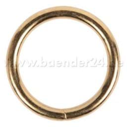 Zeige Details für 40mm Rundring (Innenmaß) -  vermessingt - geschweißt aus Stahl - 10 Stück Bild von 40mm Rundring (Innenmaß) -  vermessingt - geschweißt aus Stahl - 10 Stück