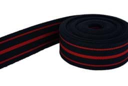 Zeige Details für 5m Gürtelband / Taschenband - Farbe: Dunkelblau / Rot gestreift - 40mm breit Bild von 5m Gürtelband / Taschenband - Farbe: Dunkelblau / Rot gestreift - 40mm breit