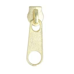 Zeige Details für Zipper für 3mm Reißverschlüsse, Farbe: Goldfarben - 10 Stück Bild von Zipper für 3mm Reißverschlüsse, Farbe: Goldfarben - 10 Stück