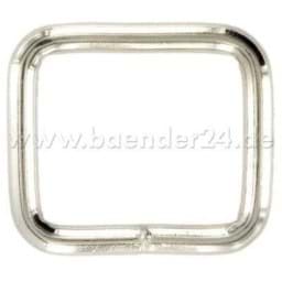 Zeige Details für Vierkantring - geschweißt aus Stahl - vernickelt - 20mm Durchlass - 10 Stück Bild von Vierkantring - geschweißt aus Stahl - vernickelt - 20mm Durchlass - 10 Stück