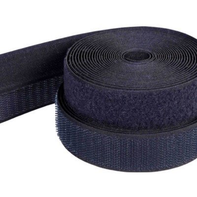 Bild von 25m Klettband (Flausch & Haken), 30mm breit, Farbe: dunkelblau - zum Aufnähen