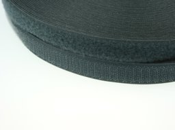 Bild von 4m Klettband (Flausch & Haken), 25mm breit, Farben: dunkelgrau - zum Aufnähen