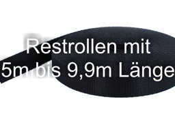 Bild von Restpostenbox 30mm breites PP-Gurtband 2mm stark, 25m - schwarz (UV)