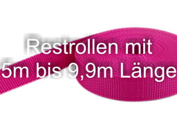 Bild von Restpostenbox 25mm breites PP-Gurtband 1,4mm stark, 25m - pink (UV)