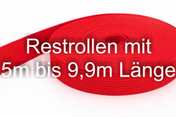 Bild von Restpostenbox 30mm breites PP-Gurtband 1,8mm stark, 25m - rot (UV)