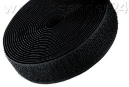 Bild von 25m Hakenband, 100mm breit, Farbe: schwarz - zum Aufnähen