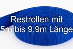 Bild von Restpostenbox 30mm breites PP-Gurtband 1,2mm stark, 25m - königsblau (UV)