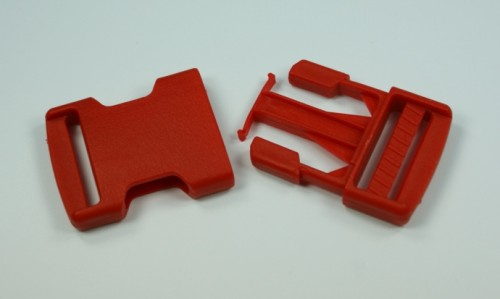 Bild von Steckschließer aus Kunststoff, Farbe: rot, für 30mm Gurtband