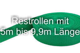 Bild von Restpostenbox 30mm breites PP-Gurtband 1,4mm stark, 25m - grün (UV)