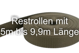 Bild von Restpostenbox 30mm breites PP-Gurtband 1,4mm stark, 25m - khaki (UV)