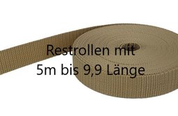 Zeige Details für Restpostenbox 30mm breites PP-Gurtband 1,4mm stark, 25m - sandgold (UV) Bild von Restpostenbox 30mm breites PP-Gurtband 1,4mm stark, 25m - sandgold (UV)