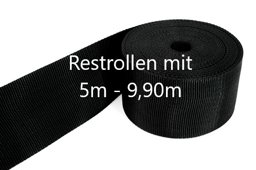 Bild von Restpostenbox 80mm breites PP-Gurtband 1,4mm stark, 25m - schwarz (UV)