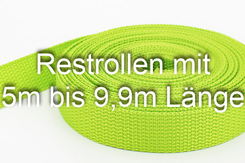 Bild von Restpostenbox 20mm breites PP-Gurtband 1,2mm stark, 50m - limone (UV)