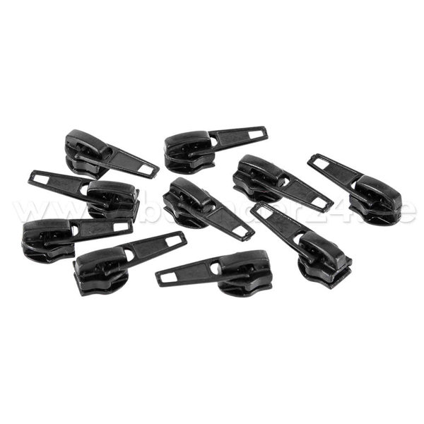 Bild von Zipper Autolock für 5mm Reißverschlüsse, Farbe: schwarz, 10 Stück