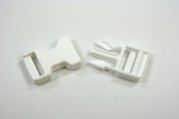 Bild von Steckschließer aus Kunststoff, Farbe: weiß, für 20mm Gurtband
