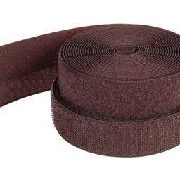 Bild von 25m Klettband (Flausch & Haken), 30mm breit, Farbe: dunkelbraun - zum Aufnähen
