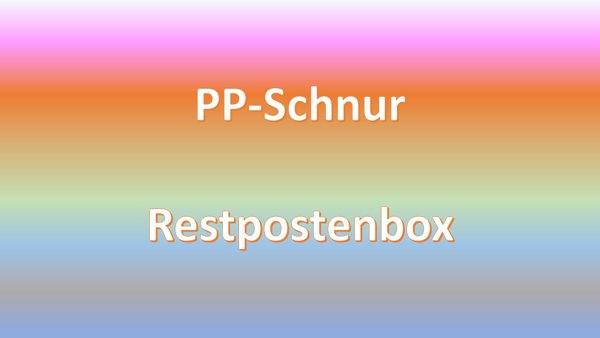 Bild von Restpostenbox PP-Schnur 5mm stark, 50m - 12 verschiedene Farben (UV)