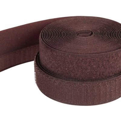 Bild von 4m Klettband (Flausch & Haken), 30mm breit, Farbe: dunkelbraun - zum Aufnähen