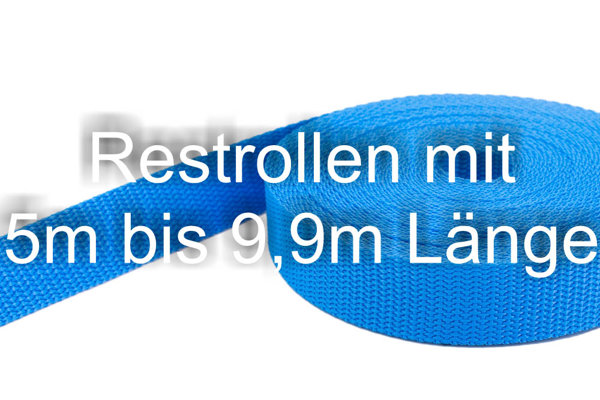 Bild von Restpostenbox 40mm breites PP-Gurtband 1,4mm stark, 25m - blau (UV)
