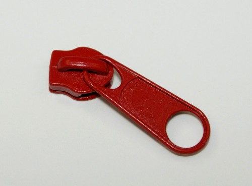 Bild von Zipper für 8mm Reißverschlüsse, Farbe: rot, 10 Stück