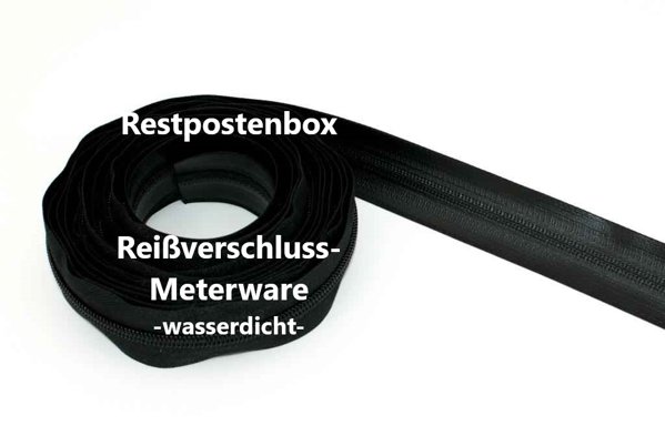 Bild von Restpostenbox 5mm wasserdichter Endlosreißverschluss, schwarz - Gesamtlänge 20m