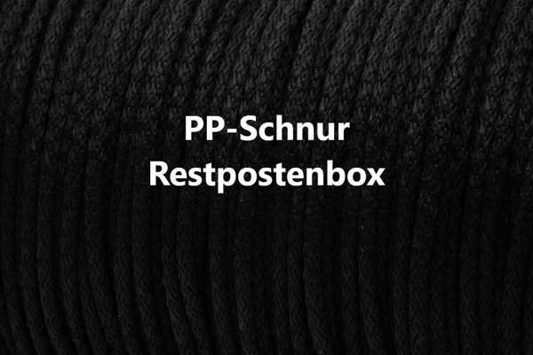 Bild von Restpostenbox PP-Schnur 5mm stark, 50m - schwarz (UV)