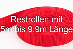 Bild von Restpostenbox 30mm breites PP-Gurtband 1,2mm stark, 25m - rot (UV)