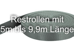 Bild von Restpostenbox 20mm breites PP-Gurtband 2mm stark, 50m - anthrazit (UV)
