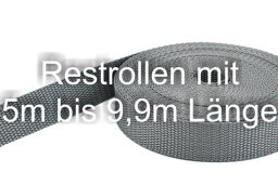 Bild von Restpostenbox 15mm breites PP-Gurtband 1,4mm, 25m - grau (UV)