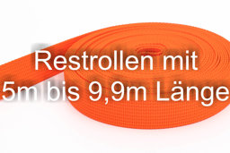 Bild von Restpostenbox 40mm breites PP-Gurtband 1,8mm stark, 25m - orange (UV)