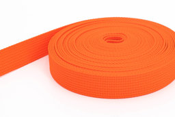 Bild von 50m PP Gurtband - 20mm breit - 1,8mm stark - orange (UV)