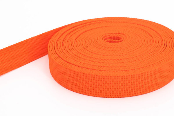 Bild von 10m PP Gurtband - 20mm breit - 1,8mm stark - orange (UV)