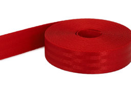 Bild von 50m Sicherheitsgurtband / Kindergurt rot aus Polyamid - 25mm breit - bis 1t belastbar