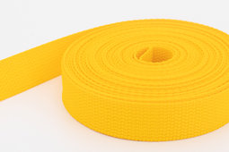 Bild von 50m PP Gurtband - 40mm breit - 1,2mm stark - gelb (UV)