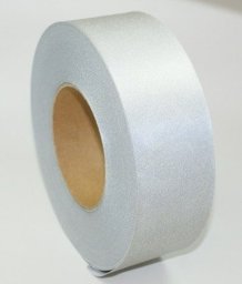 Bild von 5m Reflektierendes Band / Reflektorband 50mm breit - silber - zum Aufnähen