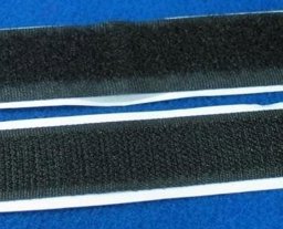 Bild von 4m selbstklebendes Klettband (4m Flausch & 4m Haken) - 20mm breit - Farbe: schwarz