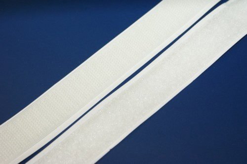 Bild von 4m selbstklebendes Klettband (4m Flausch & 4m Haken) - 20mm breit - Farbe: weiß