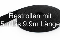 Bild von Restpostenbox 20mm breites PP-Gurtband 1,8mm stark, 25m - schwarz (UV)